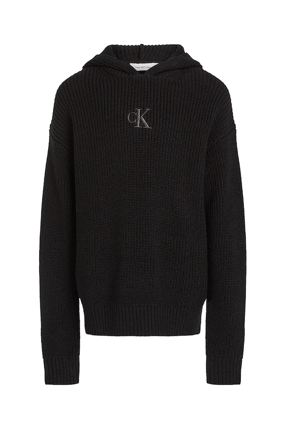 Pamučni pulover Calvin Klein Jeans IB0IB02413.116.PPYA crna SS25