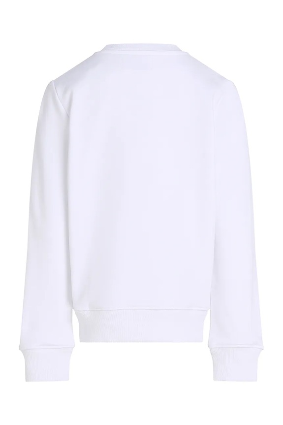 CHLAPEC Dětská bavlněná mikina Calvin Klein Jeans 0 IB0IB02375.PPYA bílá