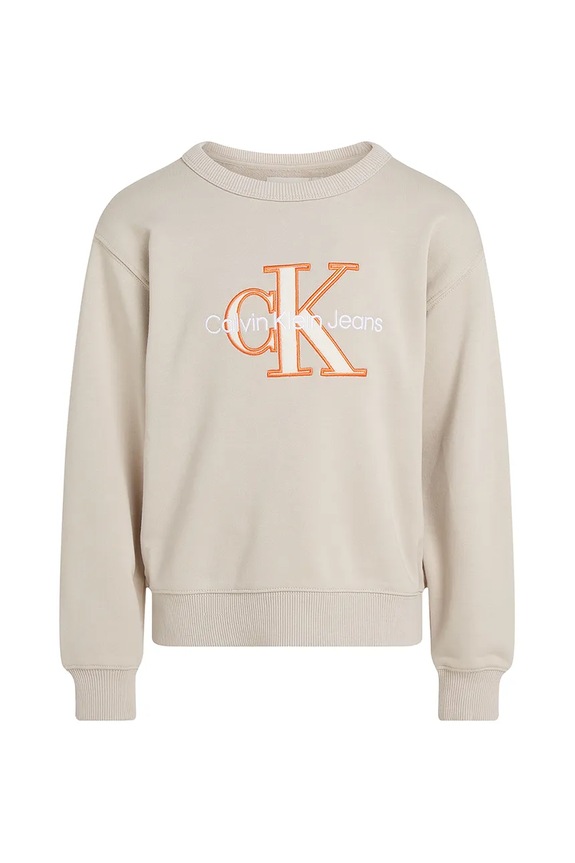 Calvin Klein Jeans bluza dziecięca IB0IB02411.PPYA beżowy SS25