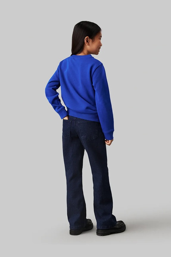 CHLAPEC Dětská bavlněná mikina Calvin Klein Jeans IU0IU00686.PPYA modrá