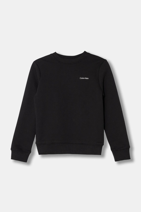 Detská bavlnená mikina Calvin Klein Jeans bavlna čierna IU0IU00686.PPYA