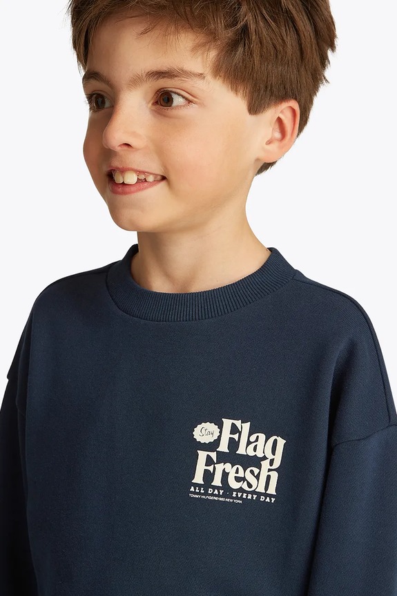 Tommy Hilfiger felpa per bambini KB0KB09596.128.176.PPYA blu navy