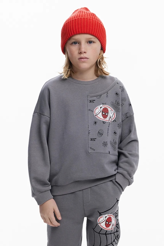 Desigual gyerek melegítőfelső pamutból pamut szürke 25SBSK03
