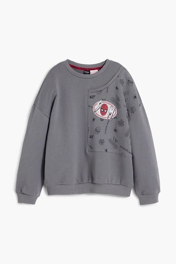 Desigual gyerek melegítőfelső pamutból 25SBSK03 szürke SS25