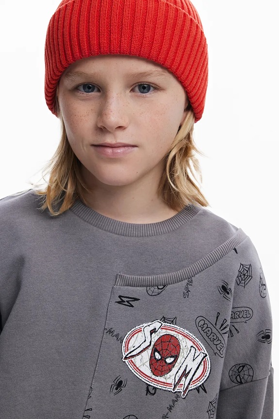 Desigual gyerek melegítőfelső pamutból 25SBSK03 szürke