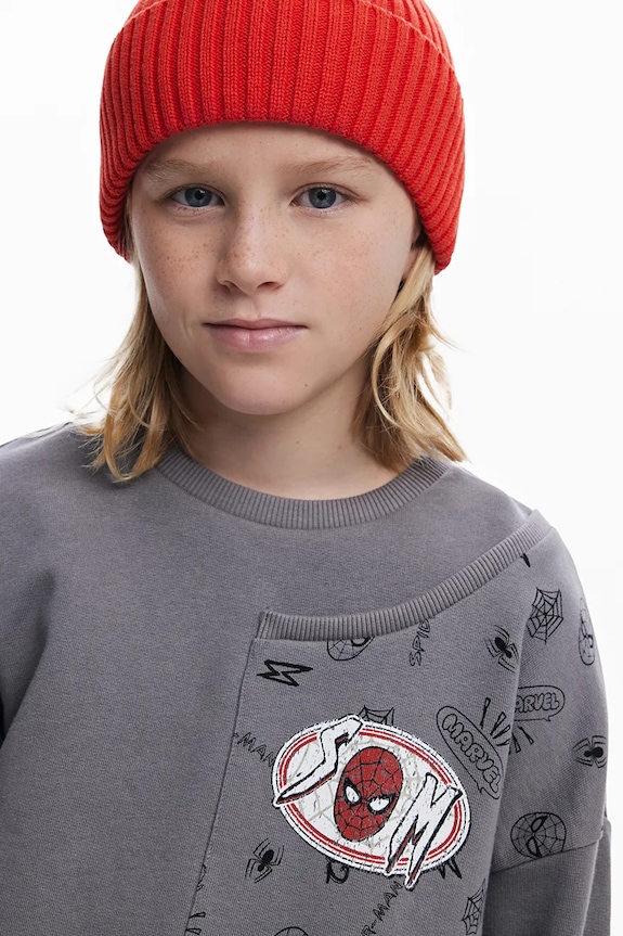 Desigual gyerek melegítőfelső pamutból 25SBSK03 szürke