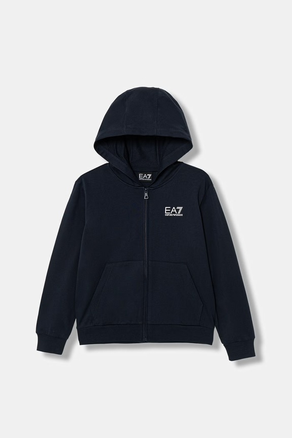 Παιδική βαμβακερή μπλούζα EA7 Emporio Armani στάμπα σκούρο μπλε 7B000064.AF10380