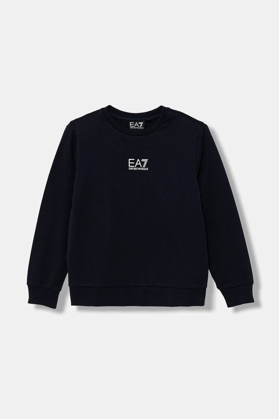 EA7 Emporio Armani bluza bawełniana dziecięca nadruk granatowy 7B000025.AF10380