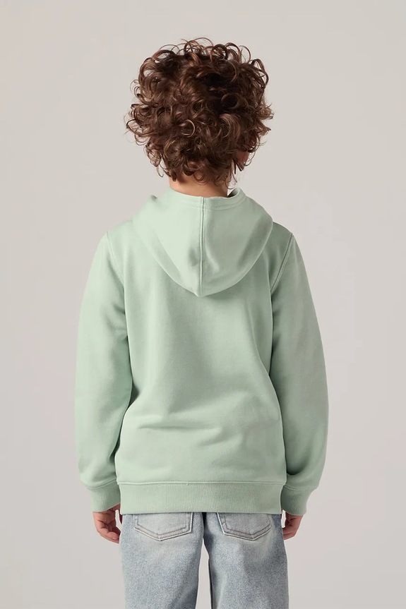 Levi's felpa per bambini MINI BATWING PULL OVER HOO 8EK422 verde