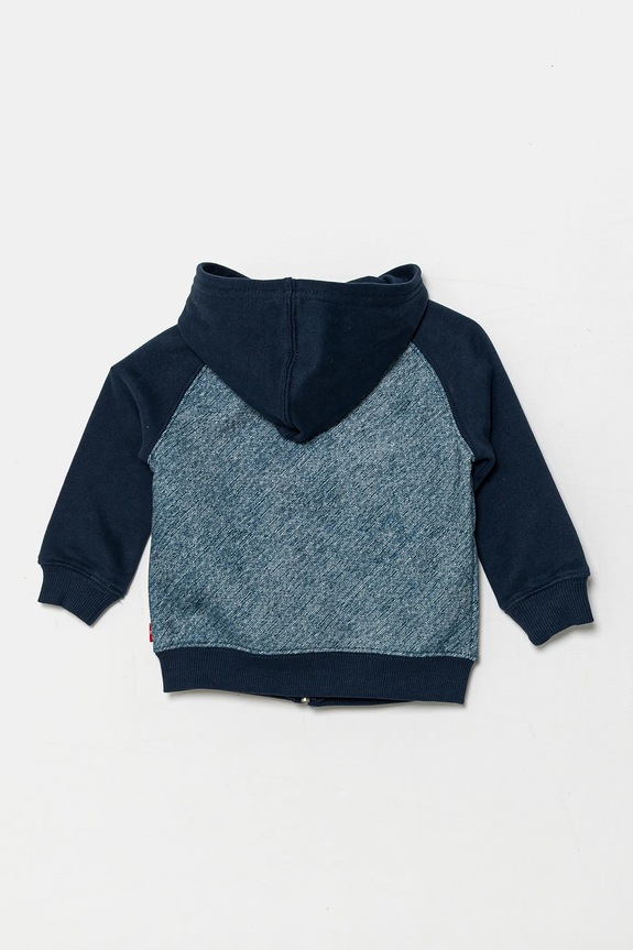 Mikina pre bábätká Levi's TROMPE LOEIL DENIM HOODIE 6EM394 tmavomodrá SS25