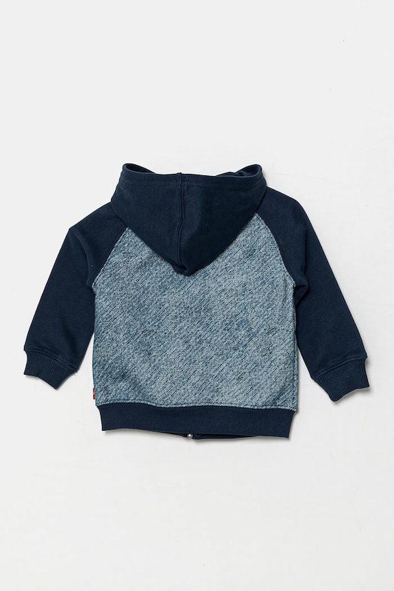 Mikina pre bábätká Levi's TROMPE LOEIL DENIM HOODIE 6EM394 tmavomodrá SS25
