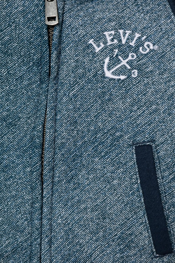 Chlapec Mikina pre bábätká Levi's TROMPE LOEIL DENIM HOODIE 6EM394 tmavomodrá