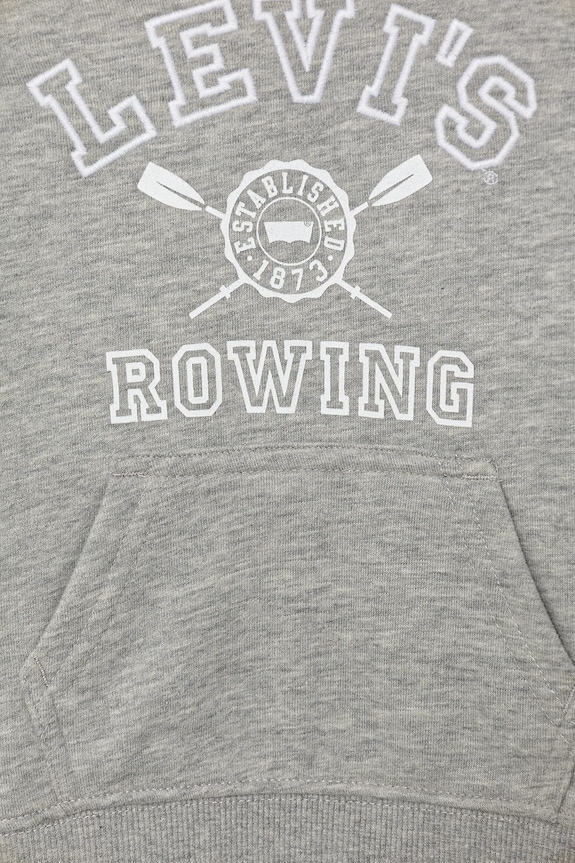 CHLAPEC Dětská mikina Levi's VARSITY ROWING HOODIE 8EM573 šedá