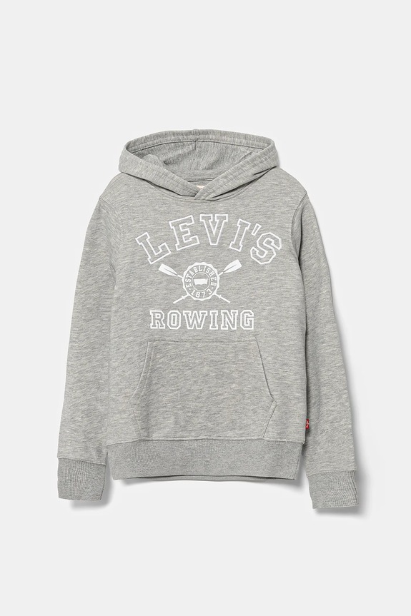 Levi's bluză copii VARSITY ROWING HOODIE melanj gri 9EM573