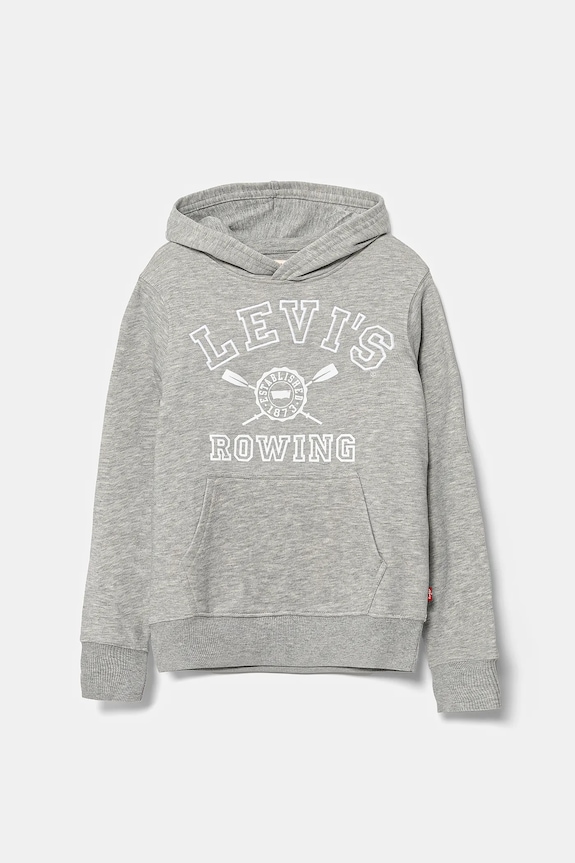 Levi's bluză copii VARSITY ROWING HOODIE melanj gri 9EM573
