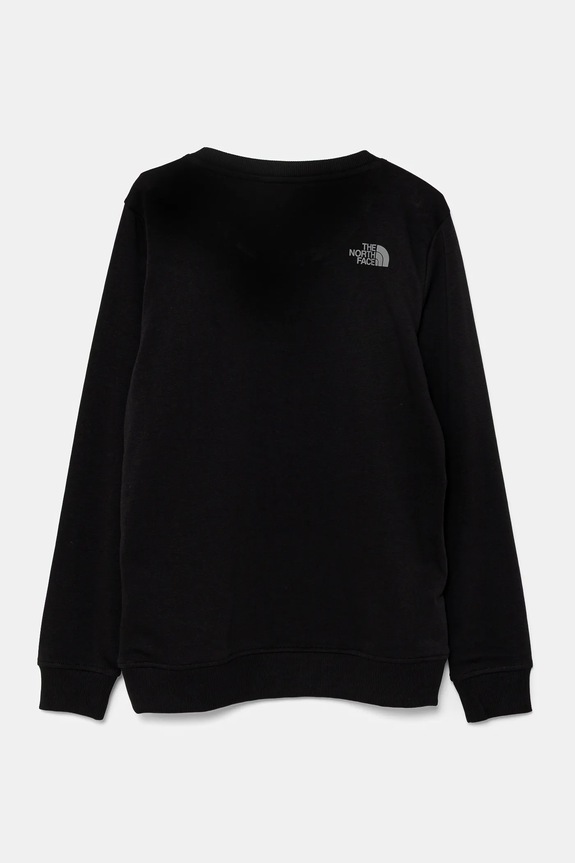 The North Face bluza dziecięca DREW PEAK LIGHT CREW NF0A8AXXJK31 czarny SS25