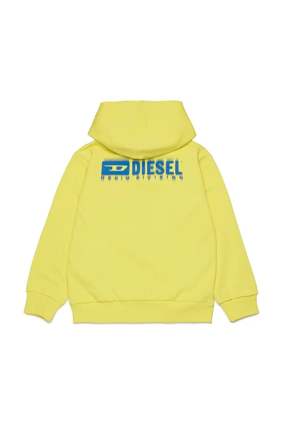 Diesel gyerek melegítőfelső pamutból SVOUGZIP OVER SWEAT-SHIRT J02039 sárga SS25