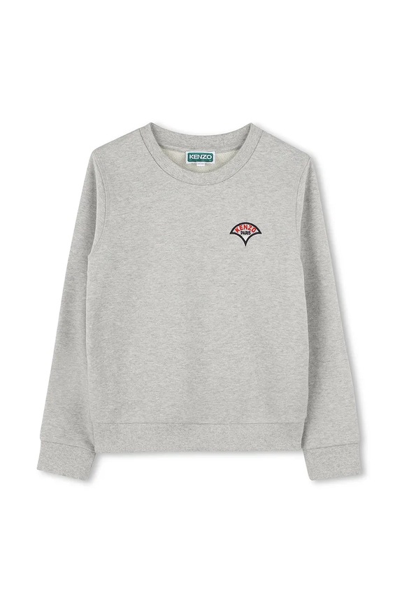 Otroški bombažen pulover Kenzo Kids Brez kapuce siva K61131.114.150