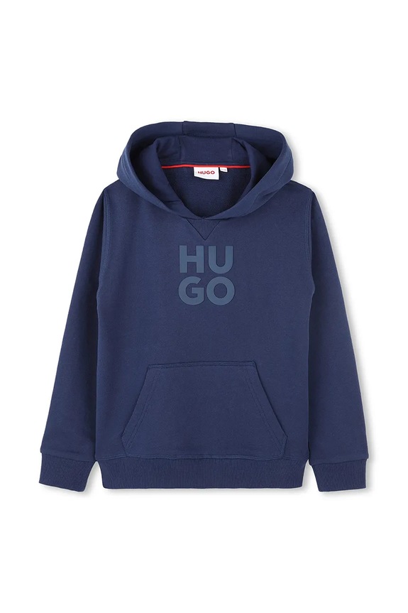 Otroški bombažen pulover HUGO G00349.114.150 mornarsko modra SS25