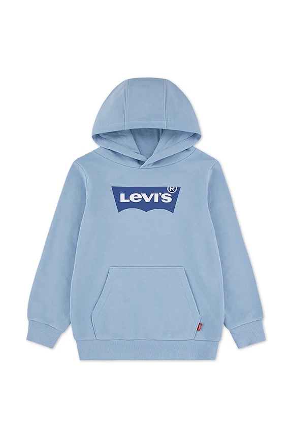 Παιδική μπλούζα Levi's BATWING PULLOVER HOODIE με κουκούλα μπλε 8EE910