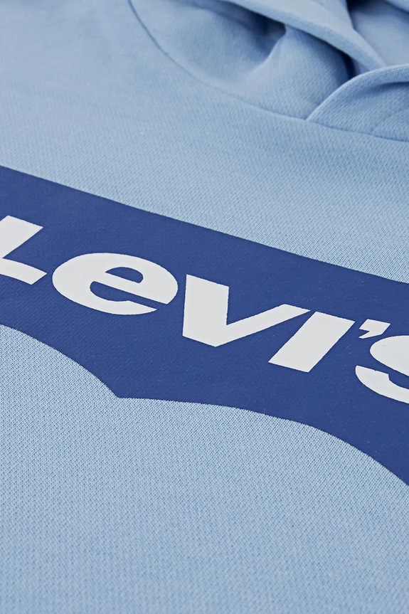 Levi's bluza dziecięca BATWING PULLOVER HOODIE niebieski 9EE910