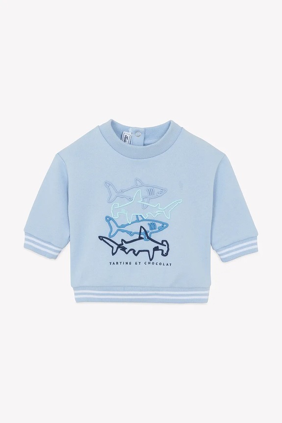 Παιδική βαμβακερή μπλούζα Tartine et Chocolat CA15031.104 μπλε SS25