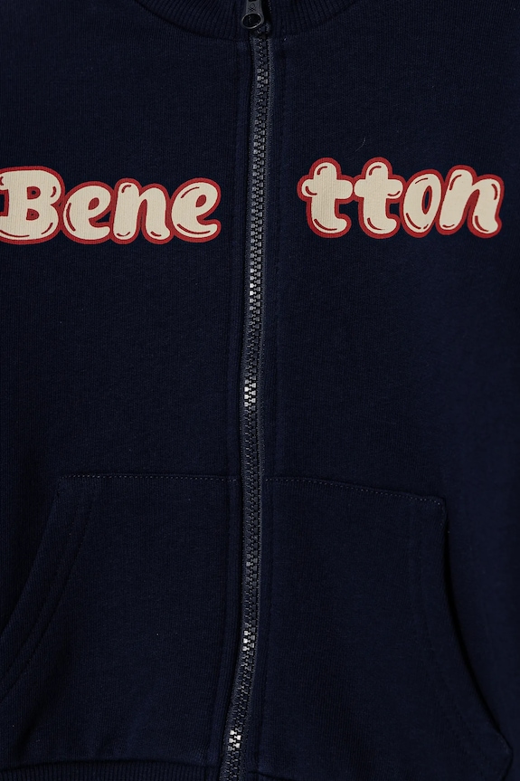 Chlapec Detská bavlnená mikina United Colors of Benetton 3J70G503M.P.Seasonal tmavomodrá