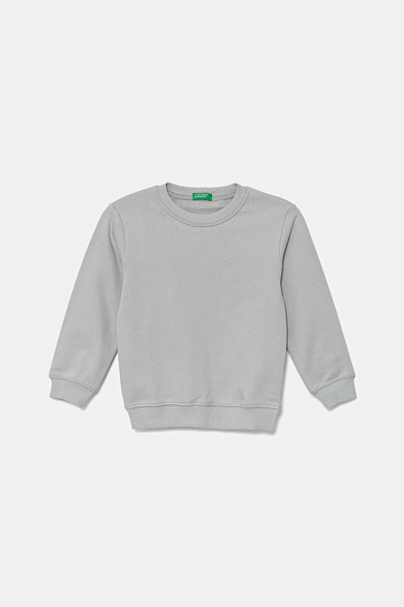 United Colors of Benetton gyerek melegítőfelső pamutból 3UNIG10II.P.Seasonal szürke SS25