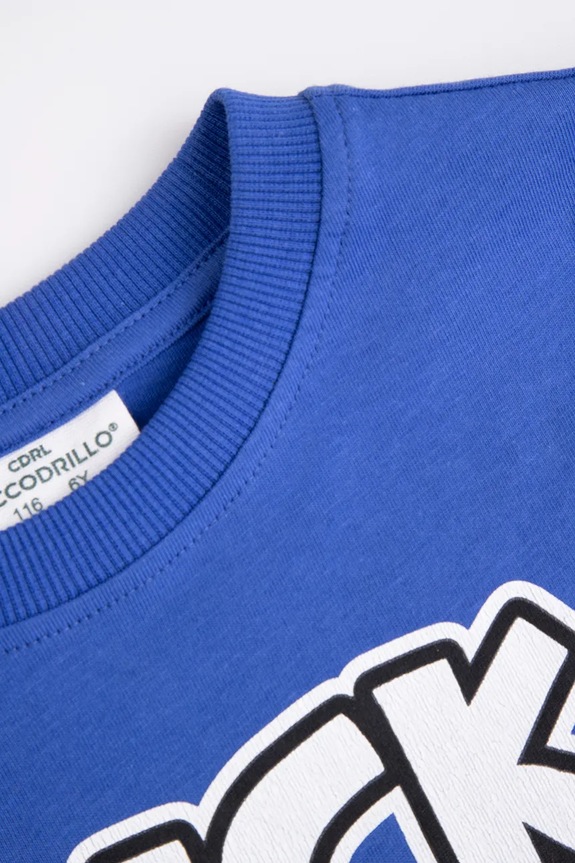 Chłopiec Coccodrillo bluza bawełniana dziecięca WC5143101MBK niebieski