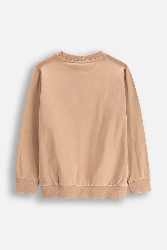 Coccodrillo bluza bawełniana dziecięca WC5143103MBK beżowy SS25