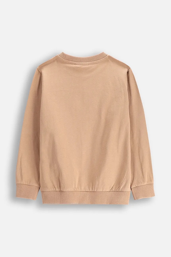 Coccodrillo bluza bawełniana dziecięca WC5143103MBK beżowy SS25