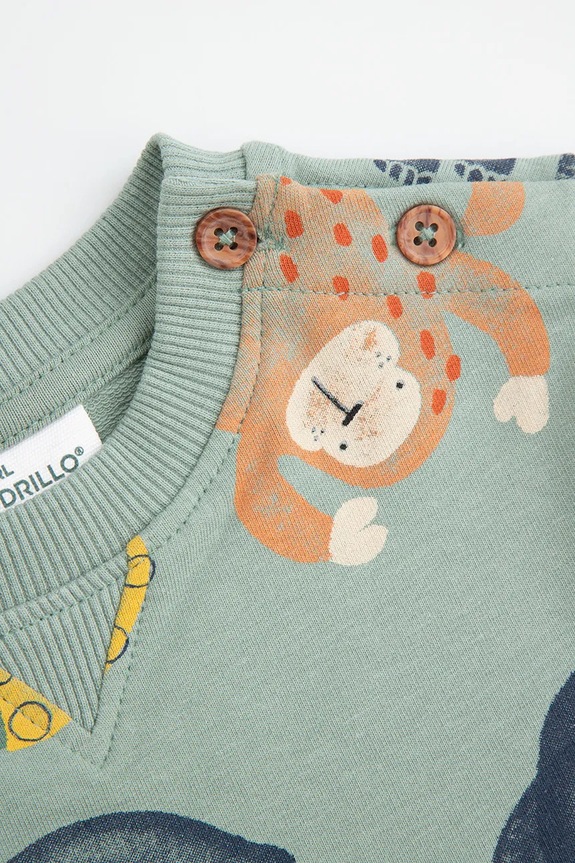 Chłopiec Coccodrillo bluza niemowlęca WC5132101SBN zielony
