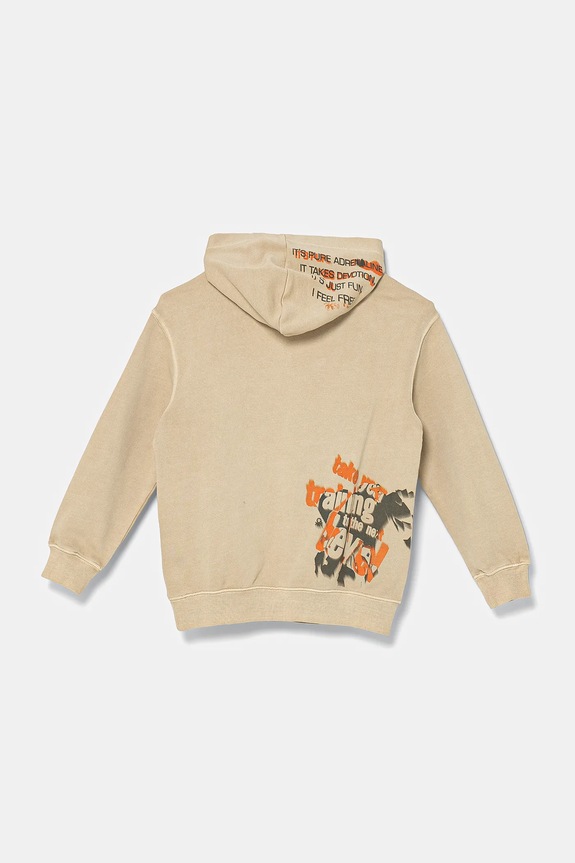 Παιδική βαμβακερή μπλούζα United Colors of Benetton 3WITC204G.G.Seasonal μπεζ SS25