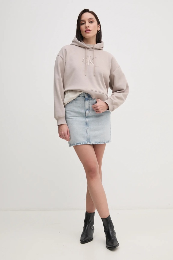 Mikina Calvin Klein Jeans J20J224718 béžová SS25