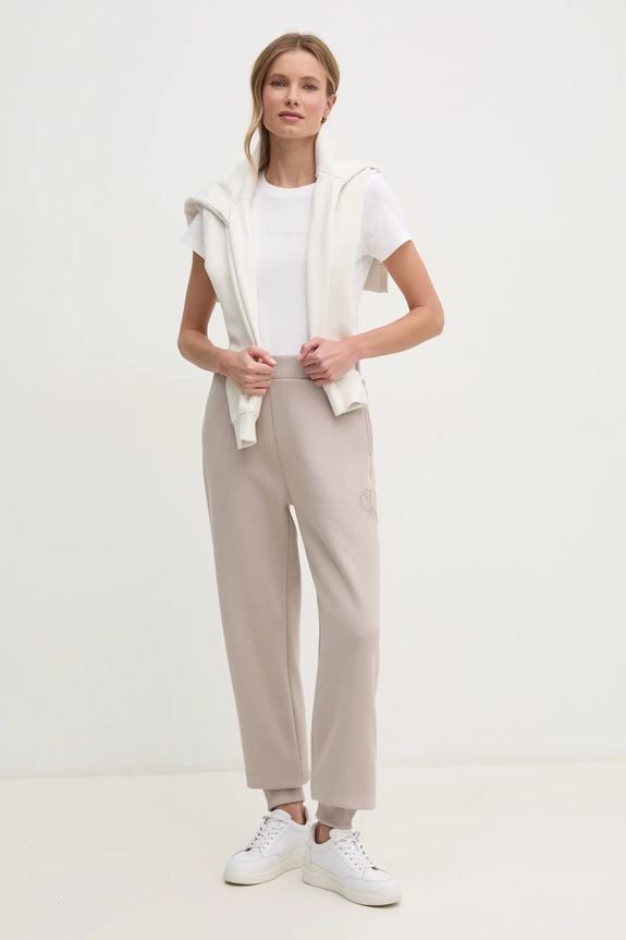 Mikina Calvin Klein Jeans J20J224721 béžová SS25