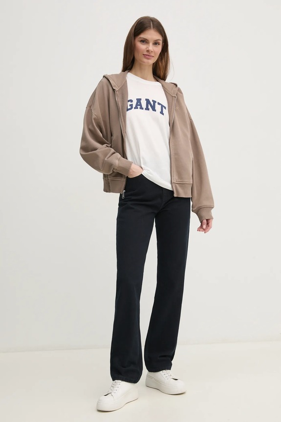 Bavlněná mikina Calvin Klein Jeans J20J224733 hnědá SS25