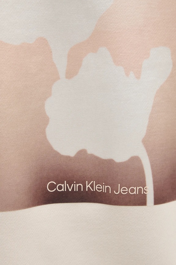Bavlnená mikina Calvin Klein Jeans J20J225080 béžová