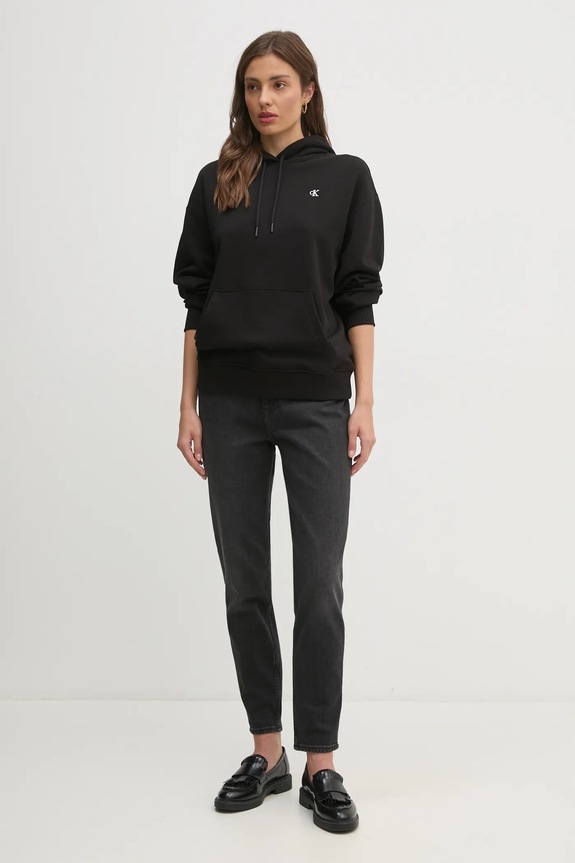 Bavlněná mikina Calvin Klein Jeans J20J225493 černá SS25