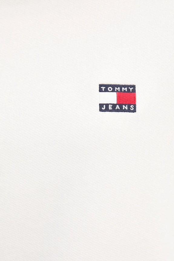 Bavlnená mikina Tommy Jeans biela DW0DW19408