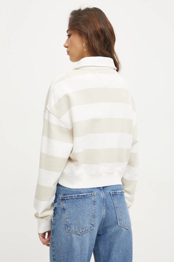 Ruházat Tommy Jeans pamut melegítőfelső DW0DW19409 bézs