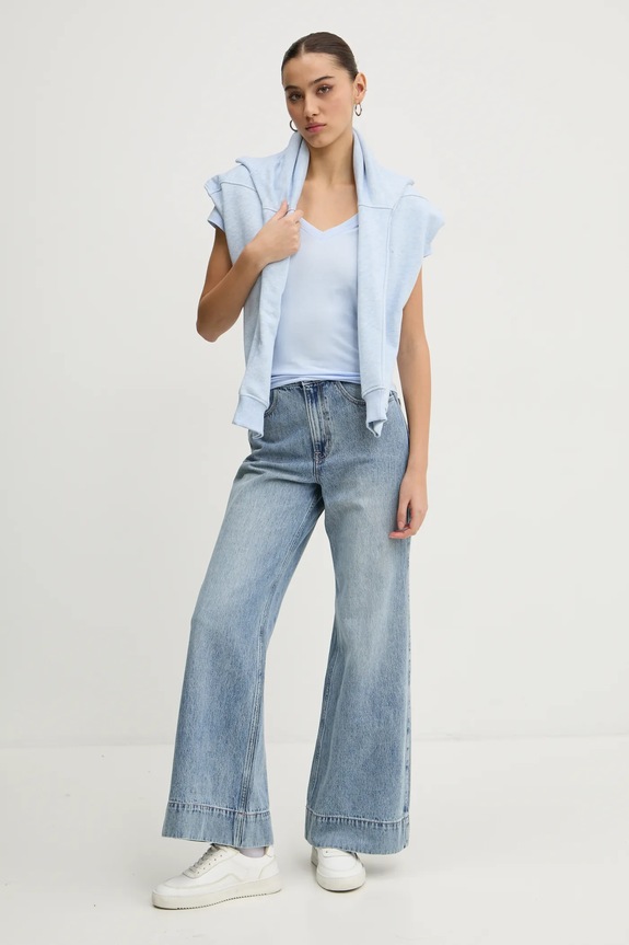 Bavlnená mikina Tommy Jeans DW0DW19410 modrá SS25