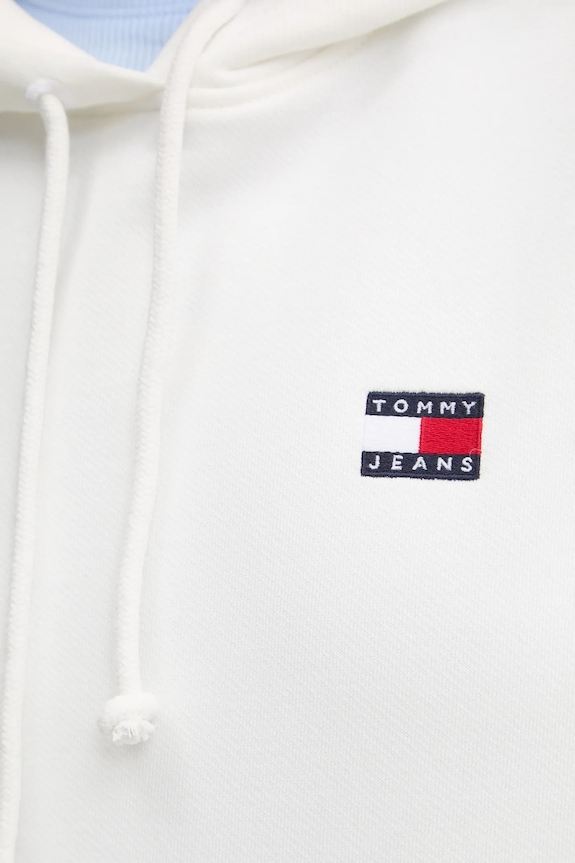 Tommy Jeans hanorac cu glugă de femei din bumbac DW0DW19414 bej