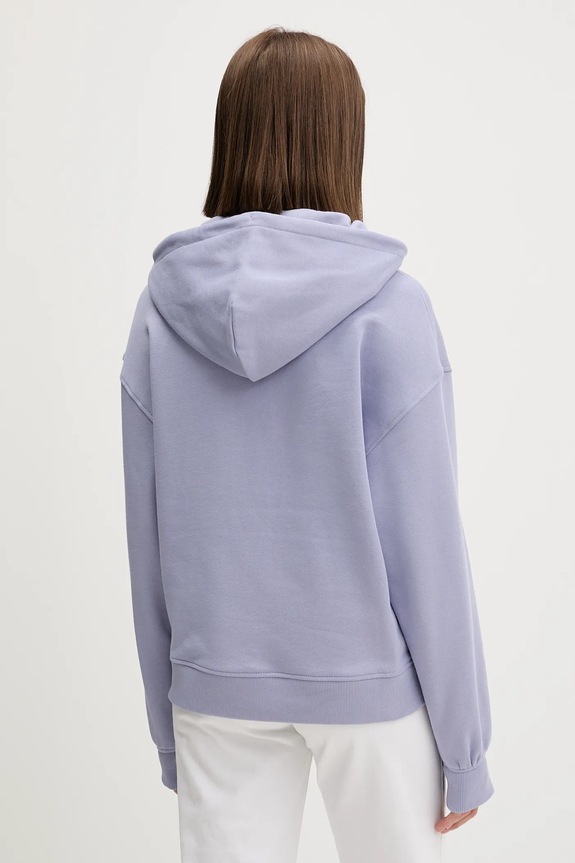 Odzież Tommy Jeans bluza z kapturem damska bawełniana DW0DW19414 fioletowy