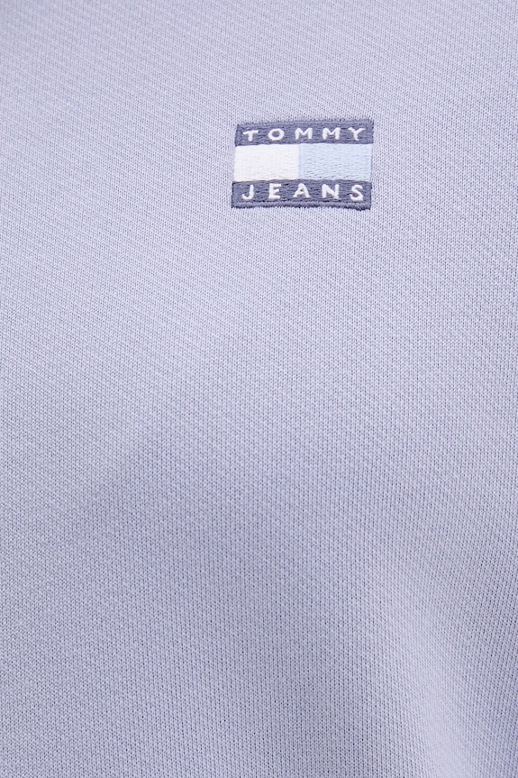 Tommy Jeans bluza z kapturem damska bawełniana DW0DW19414 fioletowy