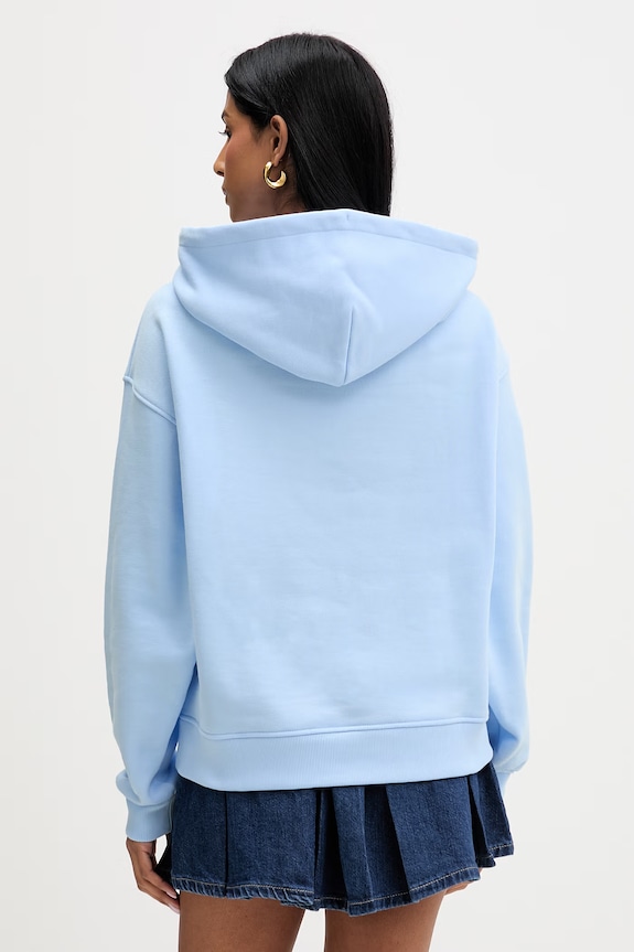 Abbigliamento Tommy Jeans felpa con cappuccio da donna in cotone DW0DW19414 blu