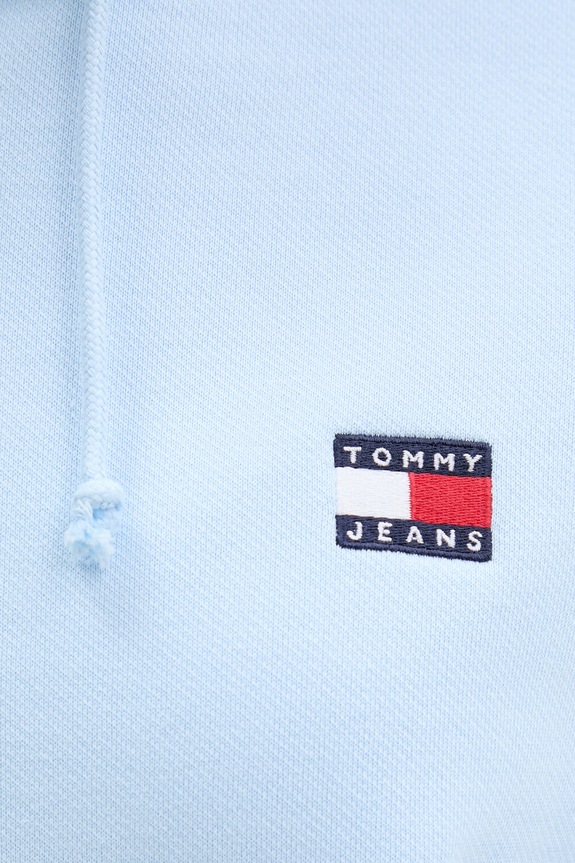 Tommy Jeans μπλούζα με κουκούλα γυναικεία βαμβακερή DW0DW19414 μπλε