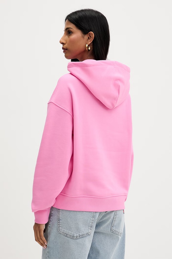 Abbigliamento Tommy Jeans felpa con cappuccio da donna in cotone DW0DW19414 rosa