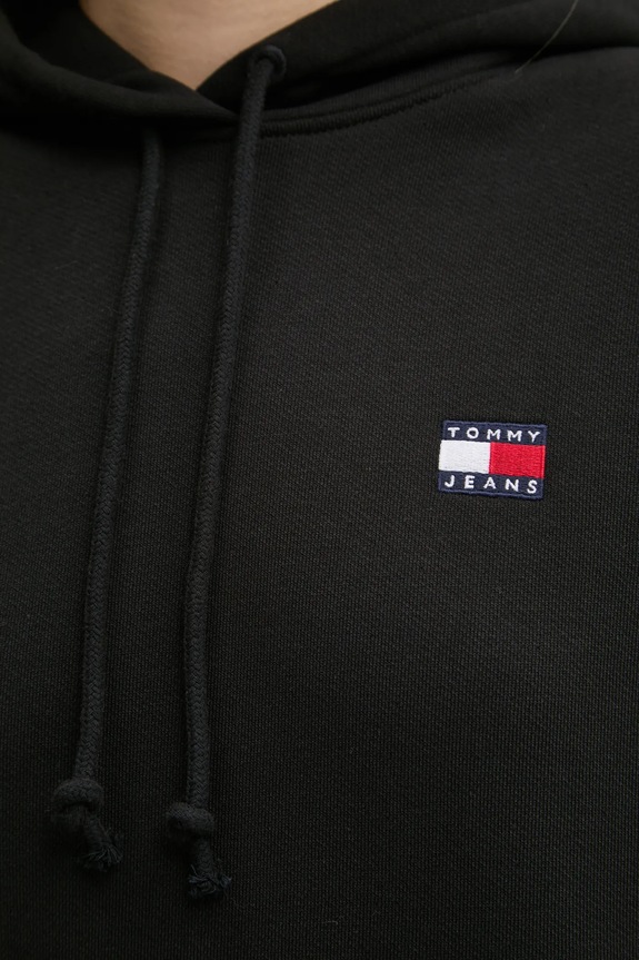 Tommy Jeans mikina s kapucňou dámska bavlnená DW0DW19414 čierna