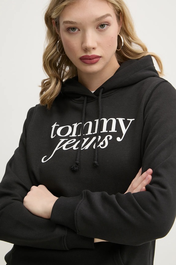 Tommy Jeans felső fekete DW0DW20170