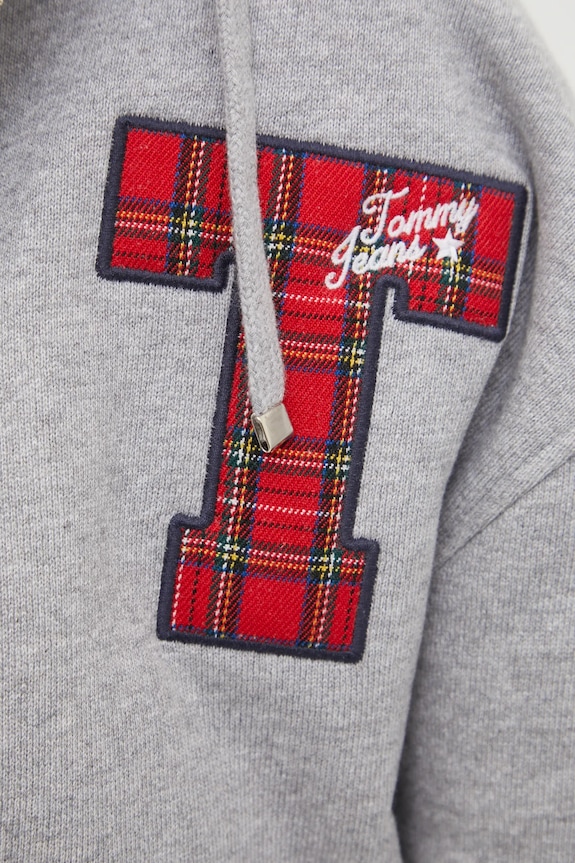 Bavlnená mikina Tommy Jeans DW0DW20535 sivá